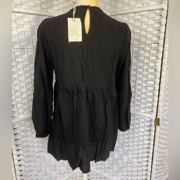 NWT Hem & Thread Bohemian Embroidered Top Lantern Sleeve Style Blouse - Picture 10 of 13